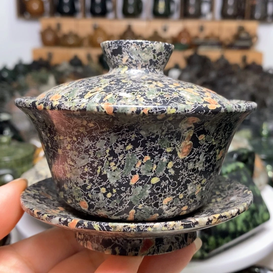 梅花玉高品缠丝料盖碗150cc