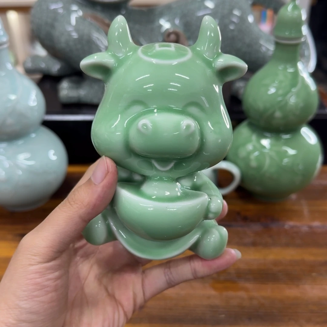 龙泉青瓷茶具微瑕6836