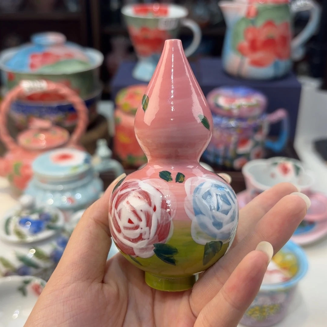 景德镇手绘高温釉下彩陶瓷茶具