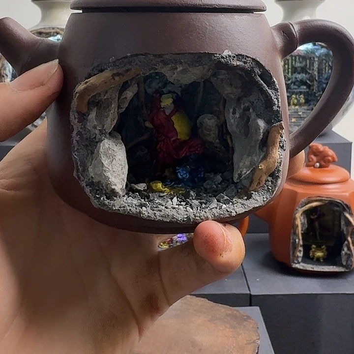 伊***)琉璃手工艺品钟馗景观摆件