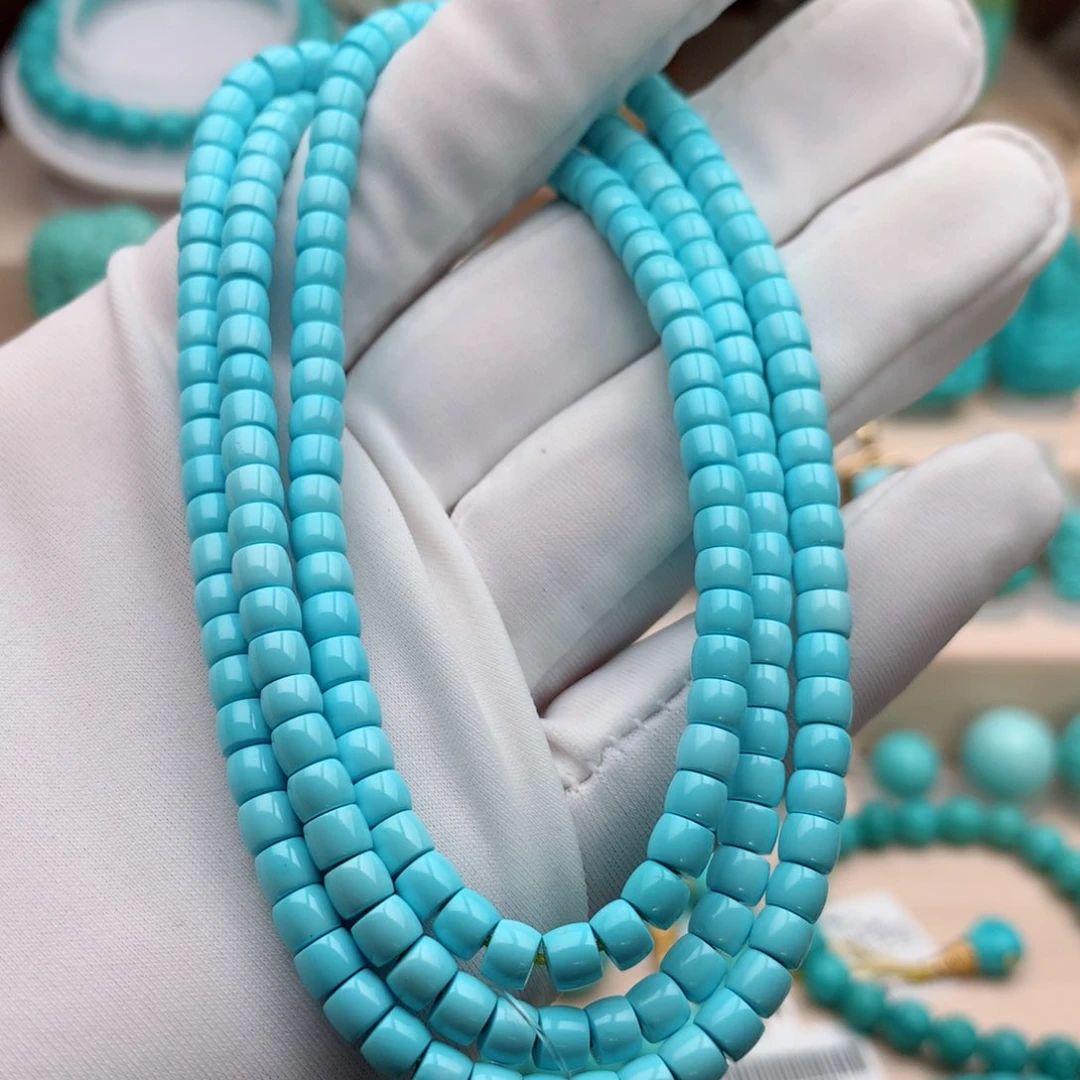 绿松石珠宝奇石未镶嵌4.4mm