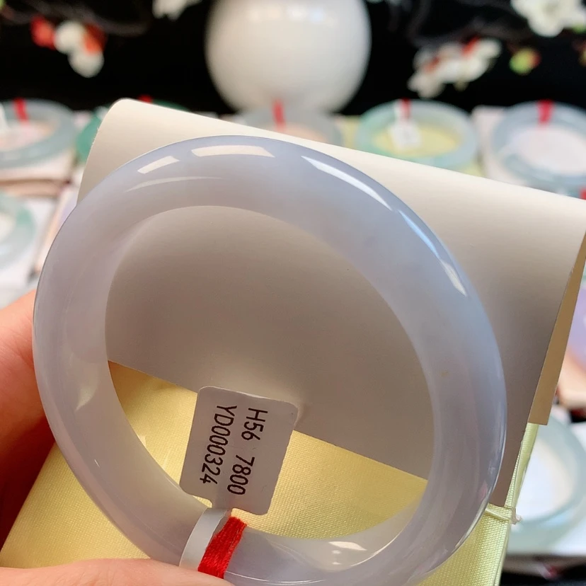 【闪购商品】未镶嵌手镯翡翠香芋紫底渐变色系