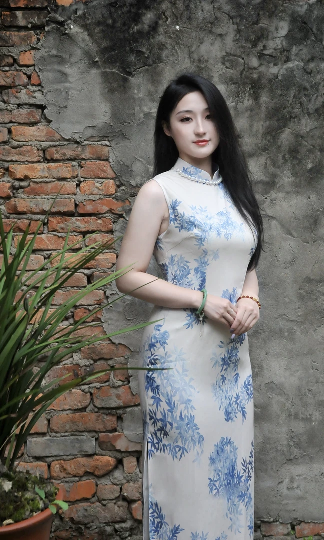 瓷竹｜如愿2025春夏新款年轻时尚古法全开襟旗袍裙衣长125