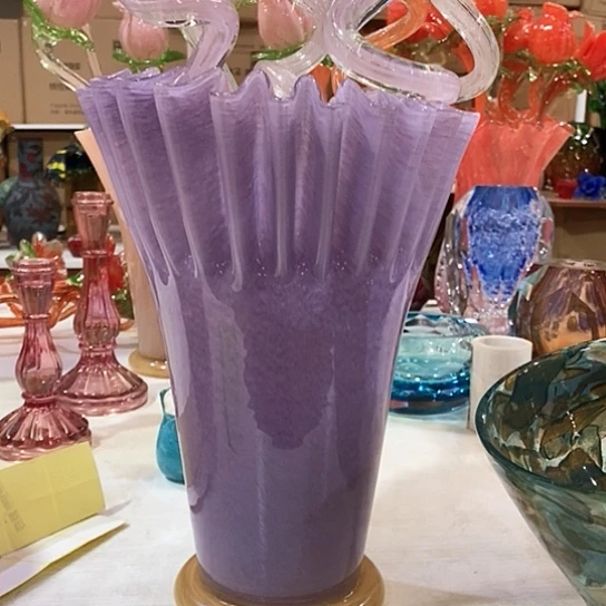 琉璃花瓶高28厘米口径18厘米