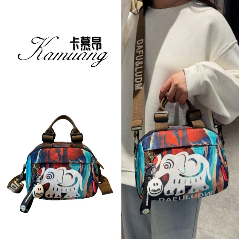 百搭轻便尼龙布包包女2025新款超火高级时尚休闲女士斜挎包手提包