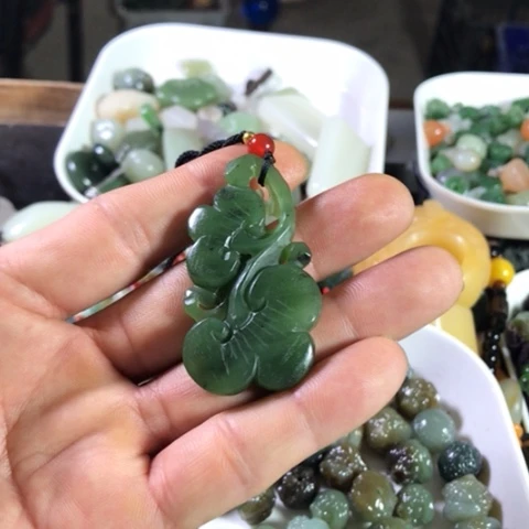 和田玉（糖玉）未镶嵌挂件用****6