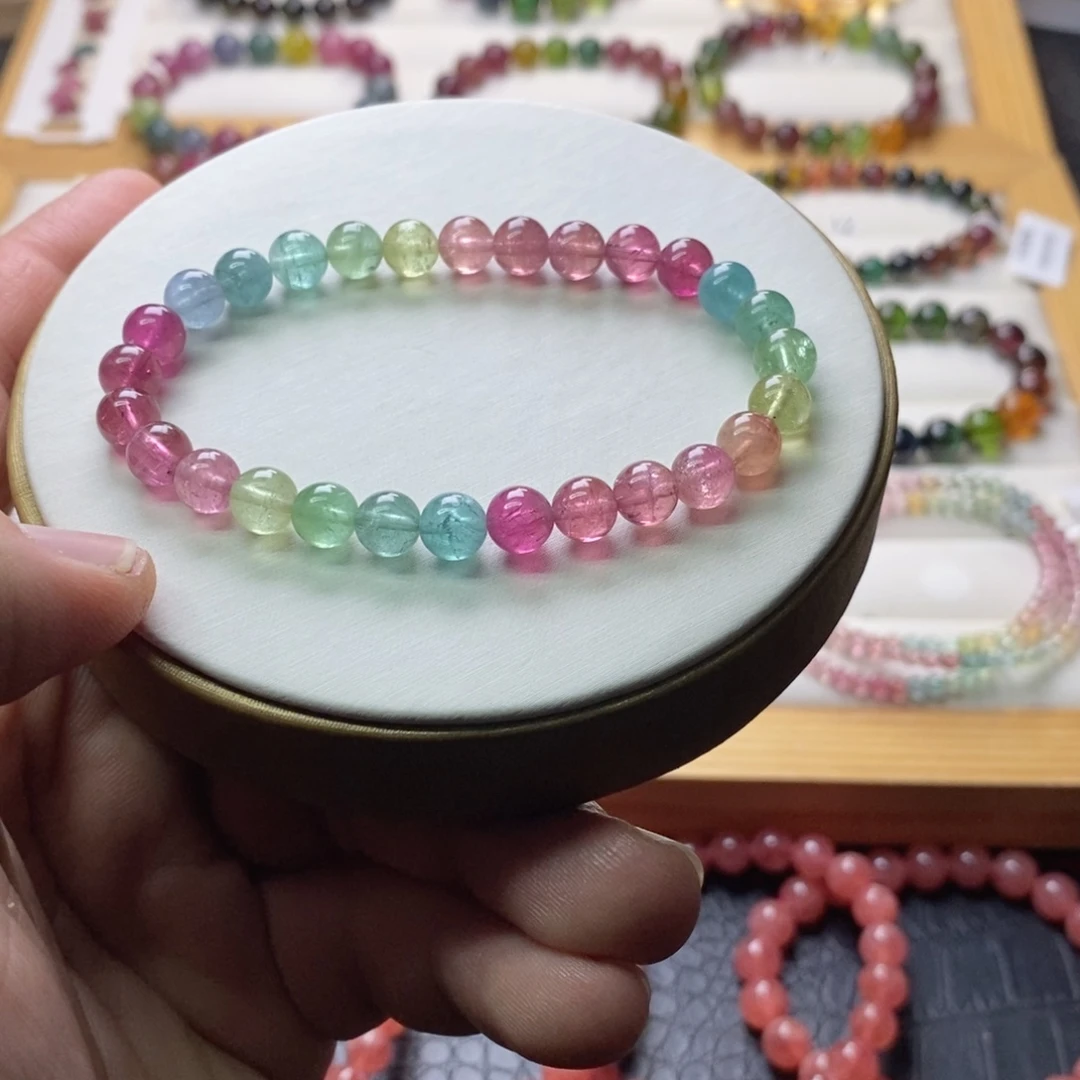 碧玺手链碧玺未镶嵌