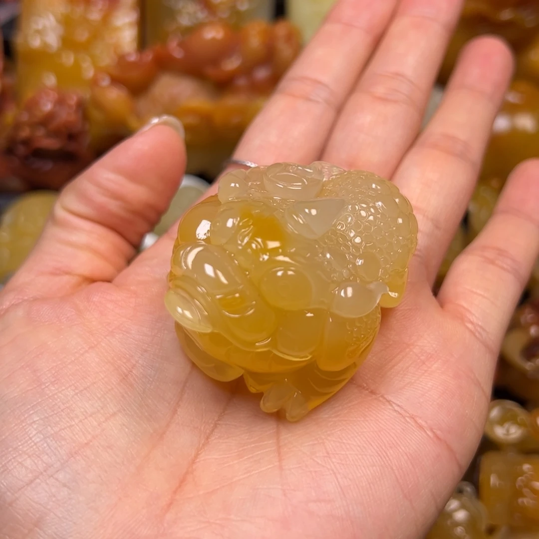 石英质玉（黄龙玉）未镶嵌颈饰