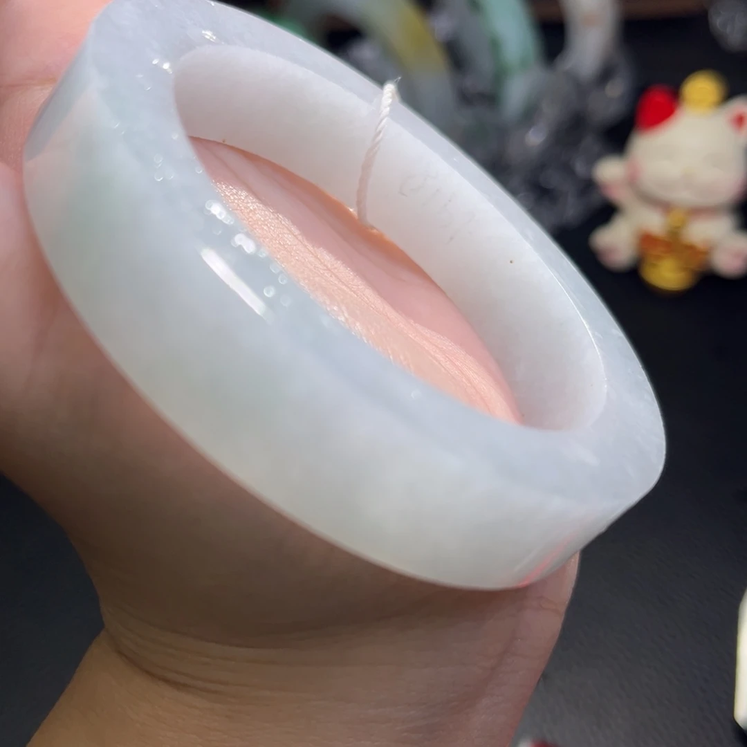 定制翡翠未镶嵌翡翠手镯定制不退不换56-59