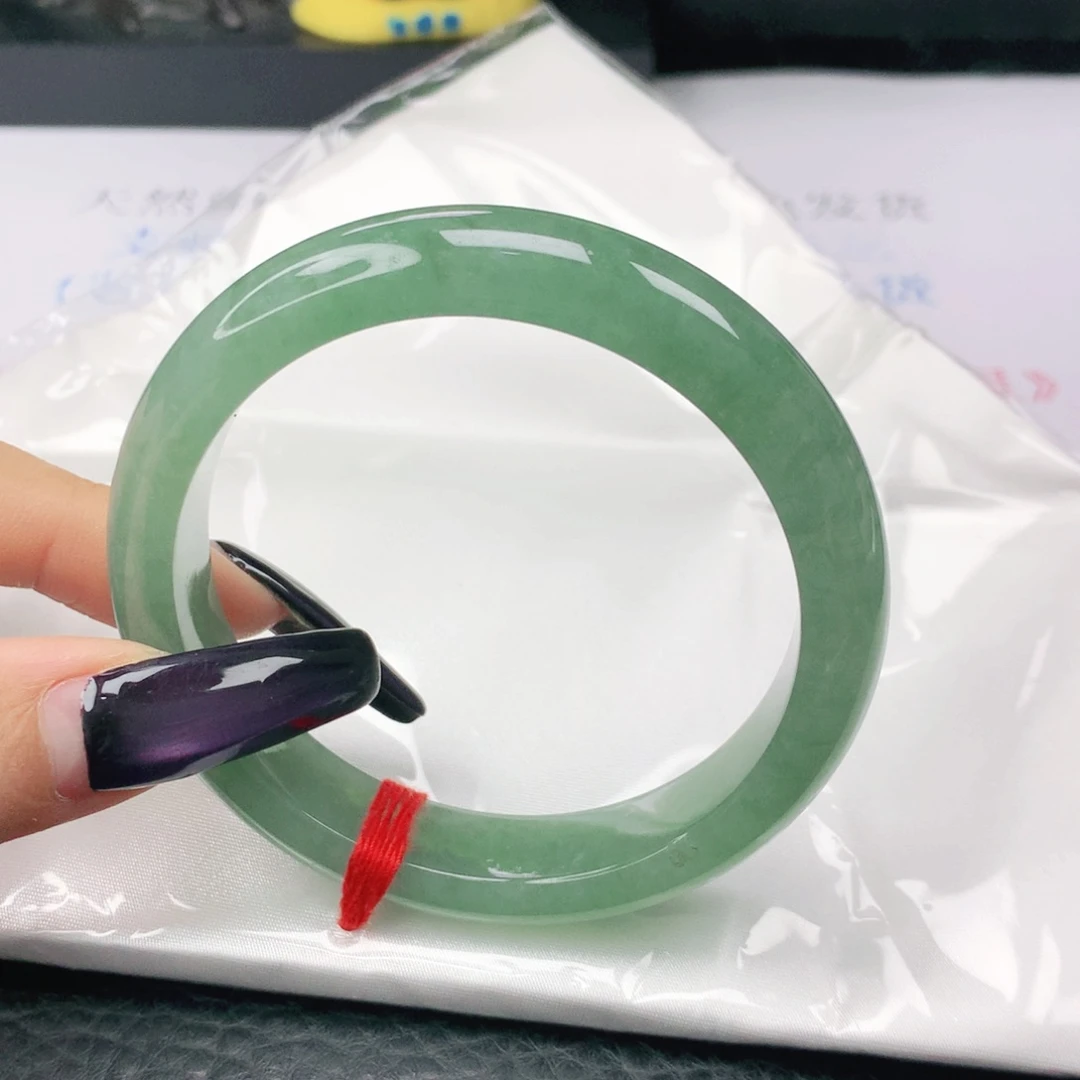 未镶嵌手镯翡翠翡翠58.0冰润满色正圈