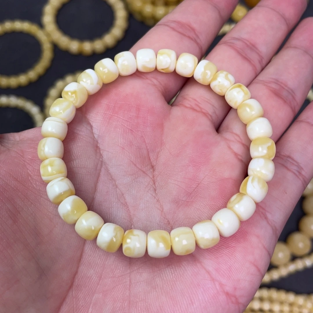 裸石蜜蜡未镶嵌蜜蜡手串7.5mm