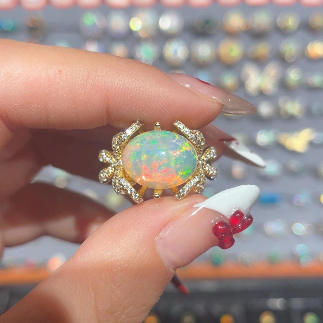 欧泊欧泊戒指银S925镶嵌