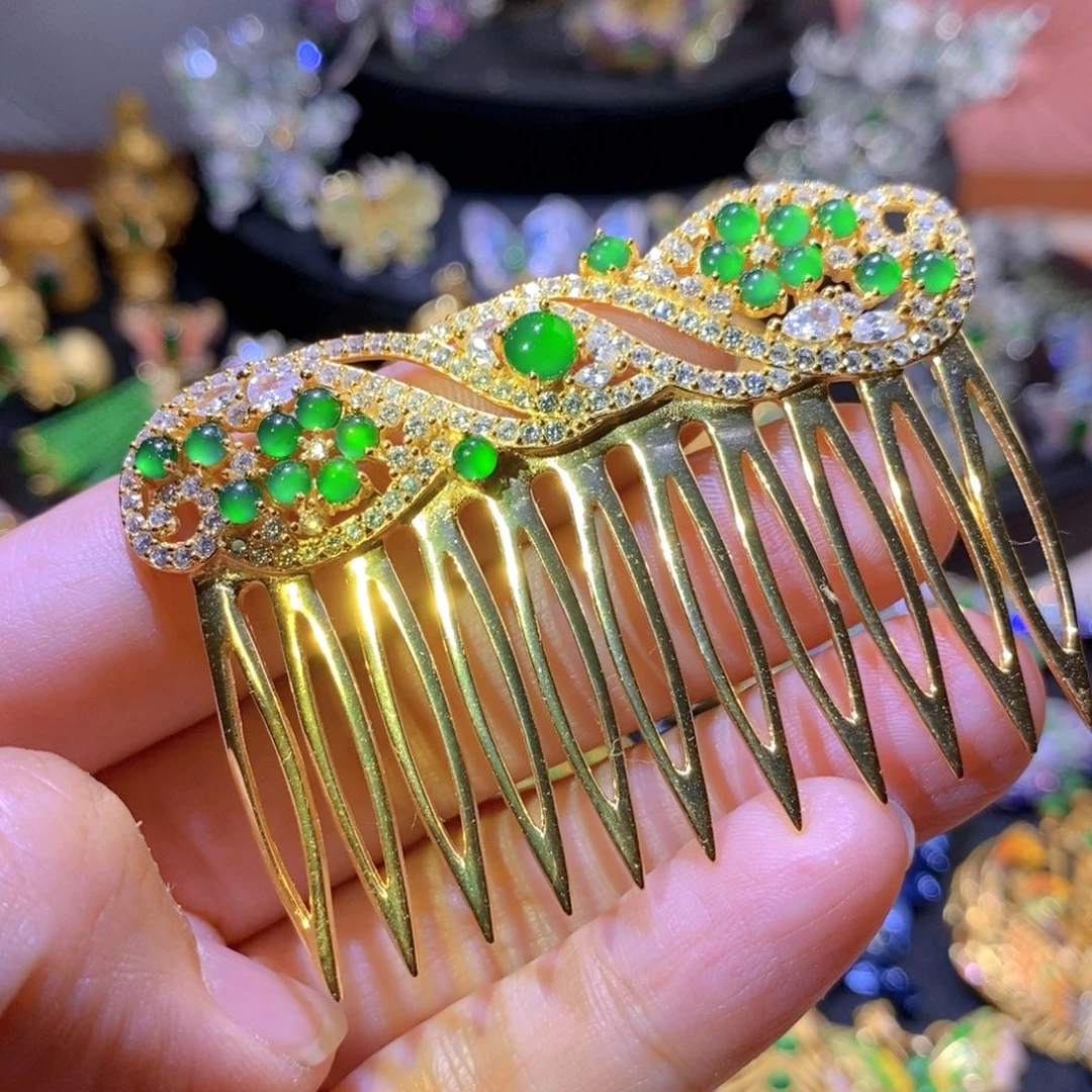 吊坠(不含链)银S925镶嵌翡翠