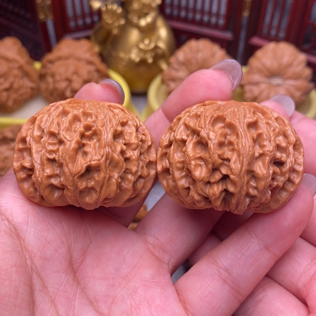 文玩核桃把件红皮苹果42