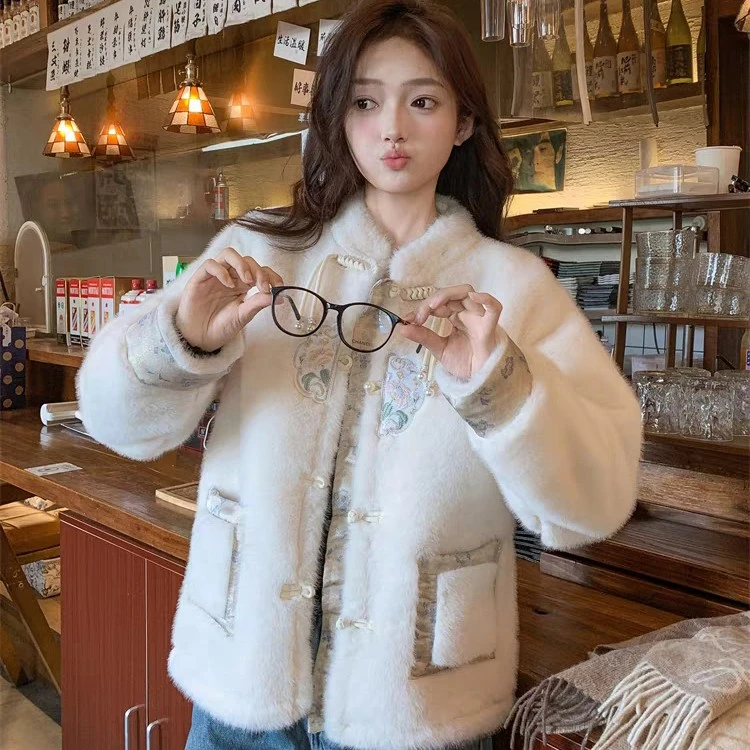 535国风刺绣毛毛外套A32-12