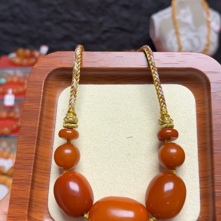 蜜蜡未镶嵌颈饰项链