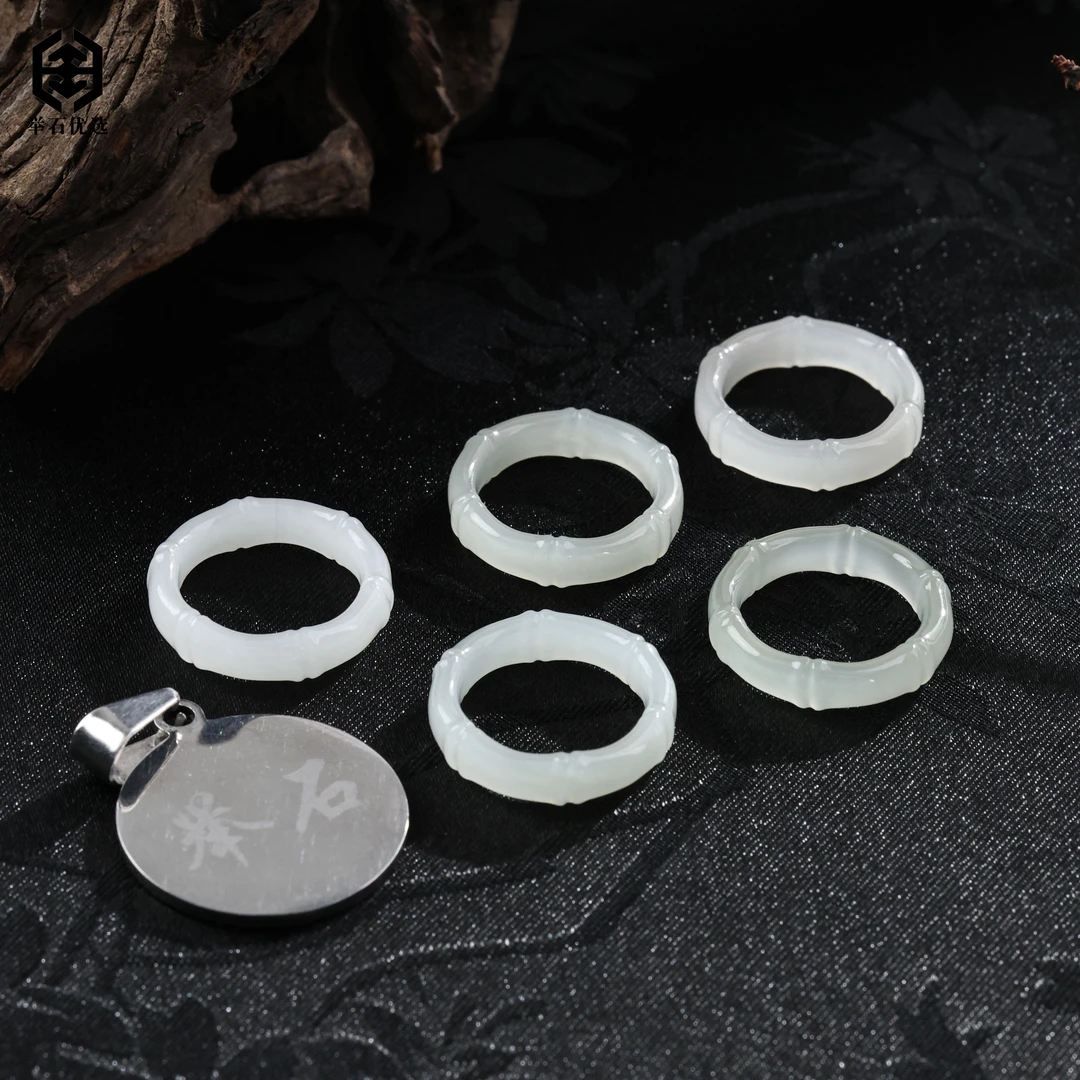 【举石优选】S1113-S1980-36和田玉戒圈（一件/多样性发/圈口自选）F