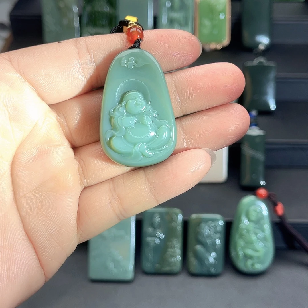 和田玉未镶嵌吊坠(不含链)