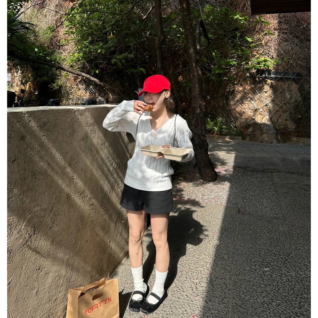 【NO退NO换】Our2【香风短裤】休闲百搭显瘦黑色短裤【X5217】