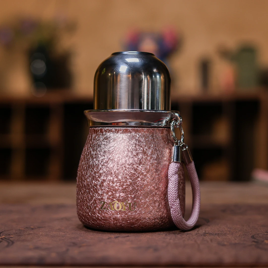 斋居 玫瑰金葫芦保温杯 （N00287）