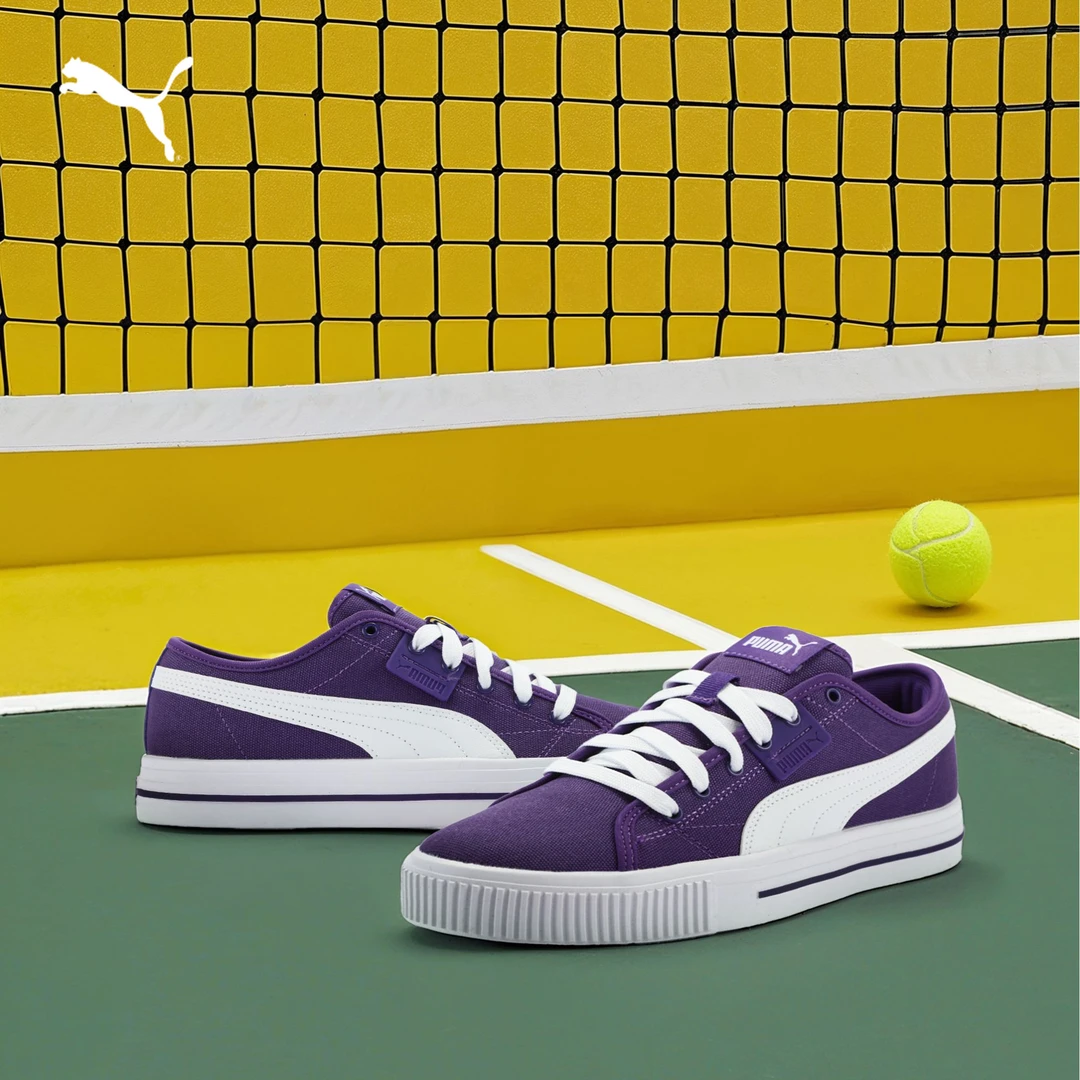 PUMA彪马官方经典黑白复古百搭帆布休闲板鞋男女同款 EVER 386393