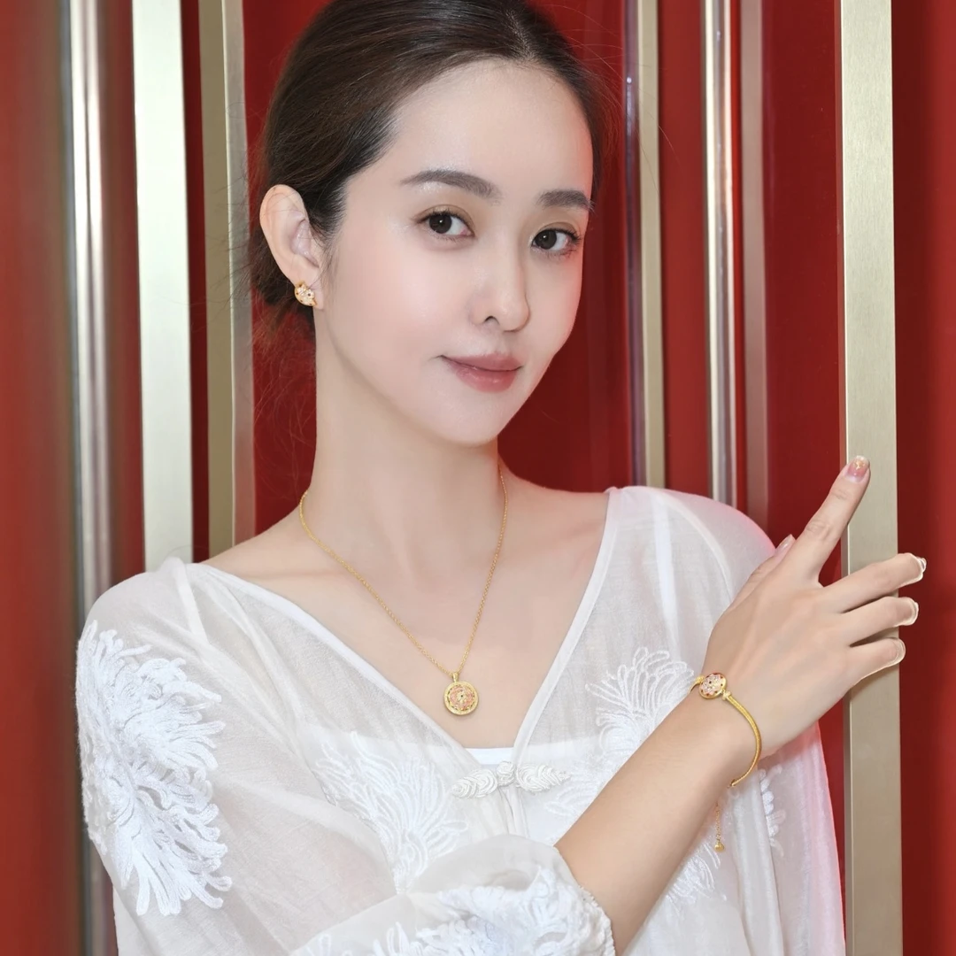 合金锆石手链 合金首饰可转动葫芦造型