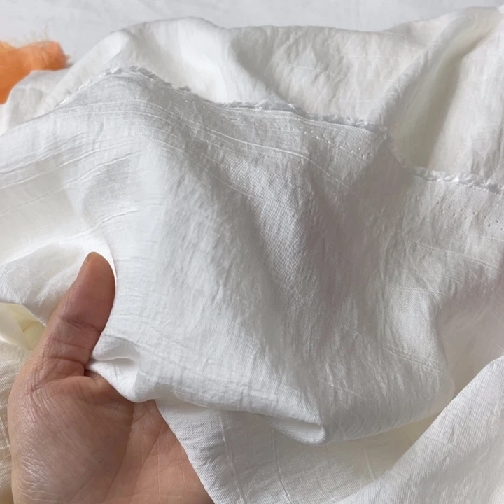 天丝（莱赛尔纤维）白色条纹超软孤品2米