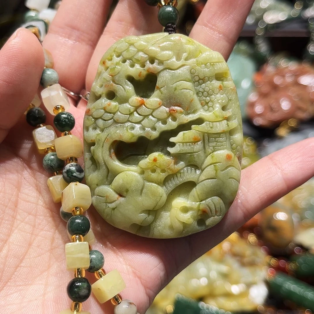 未镶嵌岫玉毛衣链