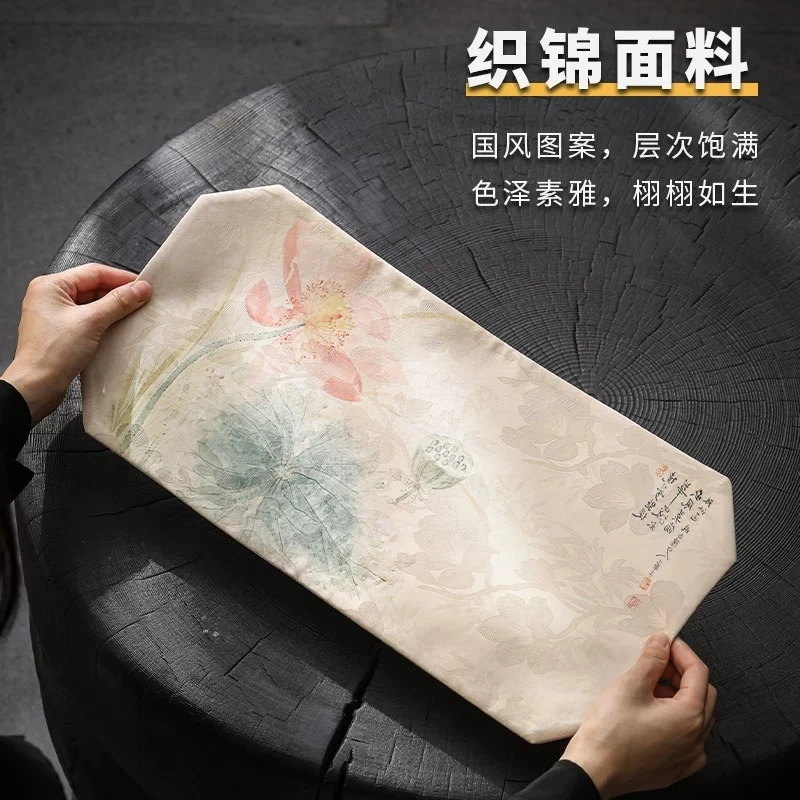 香云纱高档干泡茶席防水桌旗茶桌垫中式茶具茶布艺茶道玻璃茶具
