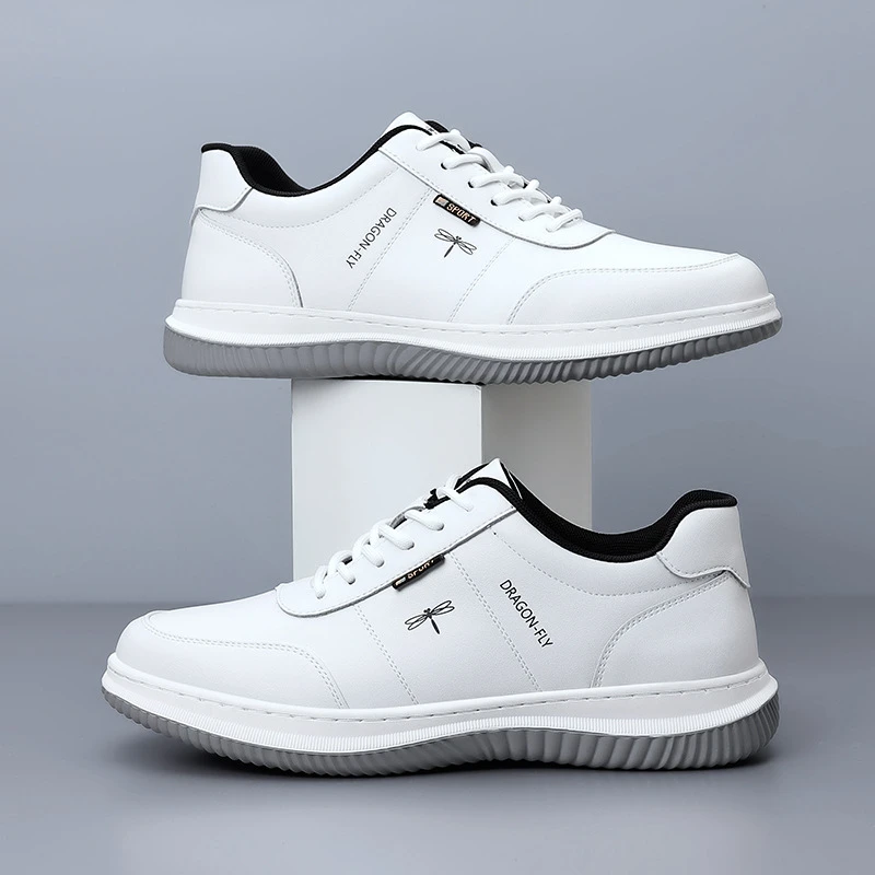 男鞋2025新款男士休闲皮鞋男鞋低帮学生百搭跑步鞋子休闲鞋白色