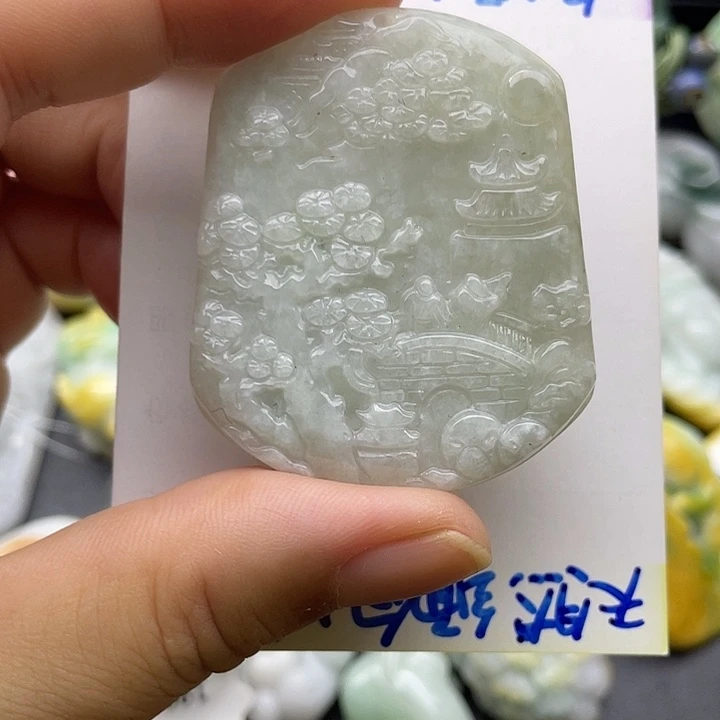 颈饰未镶嵌翡翠天然翡翠