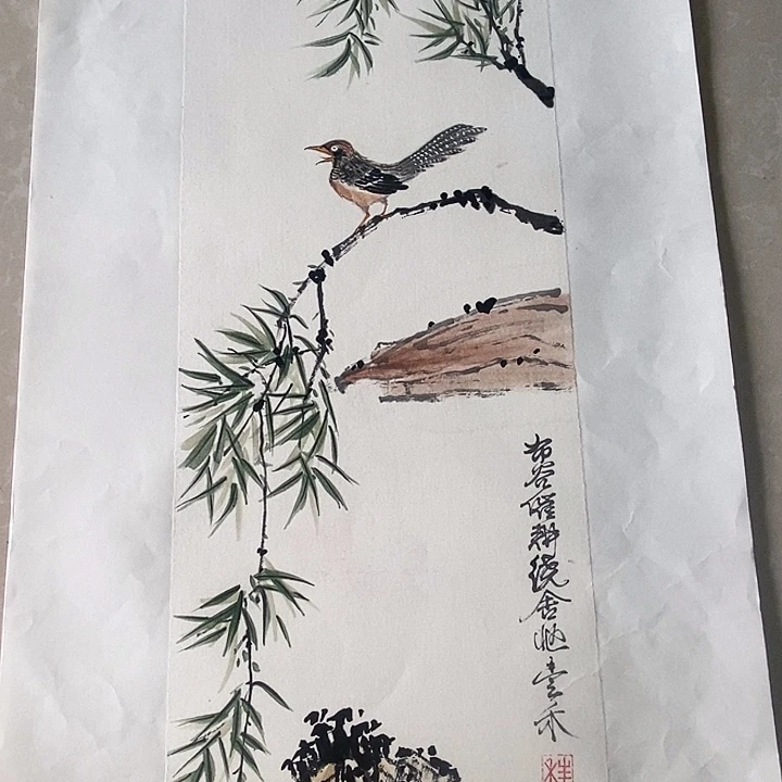 国画手绘花鸟作品