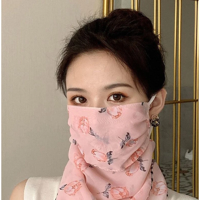 防晒面纱女夏季面罩脸罩全脸罩面部遮脸开车遮阳口罩脖子护颈骑行
