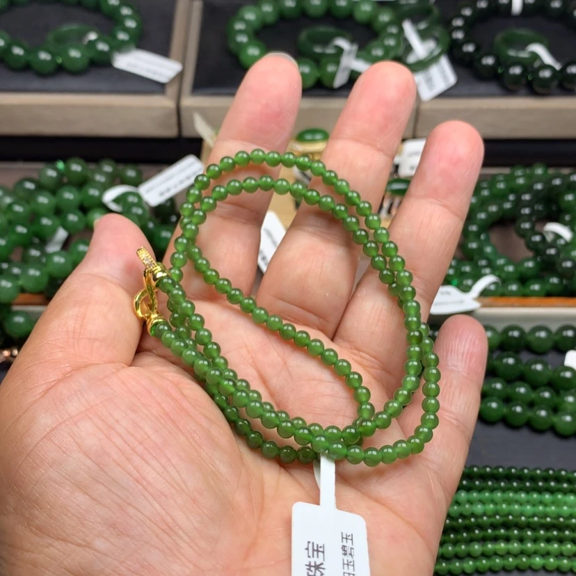 【闪购商品】颈饰未镶嵌和田玉（碧玉）冰辣4m m