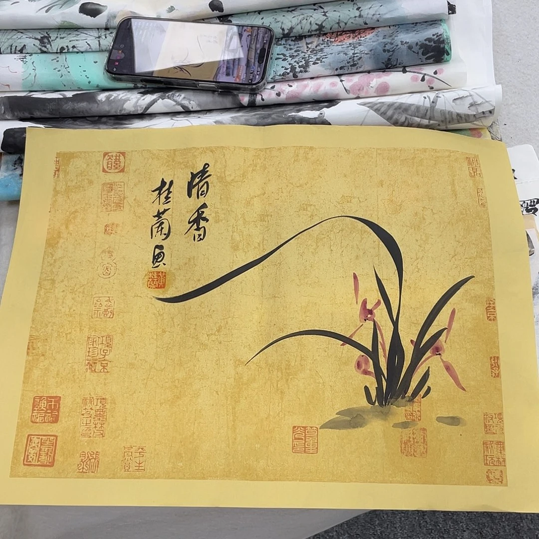 国画纯手绘字画宣纸