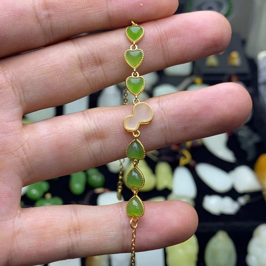 西***汐和田玉银S925镶嵌挂件