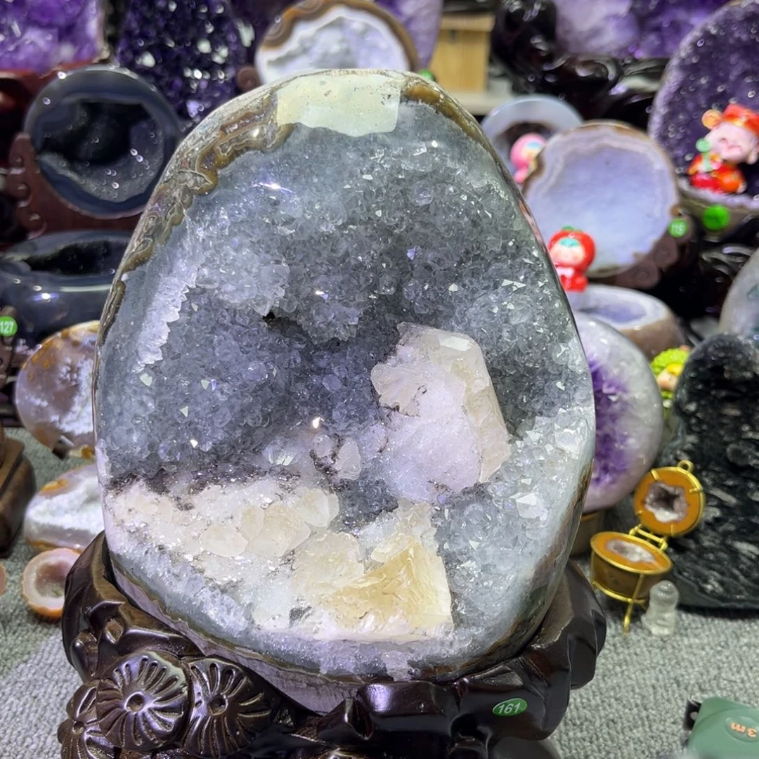 摆件紫晶未镶嵌水晶