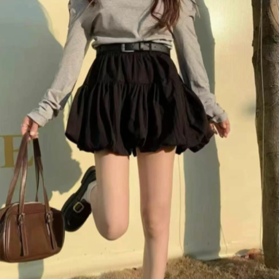 妞总家5369 灯绒裙半裙纱裙显瘦韩版女款气质百搭时尚蛋糕裙