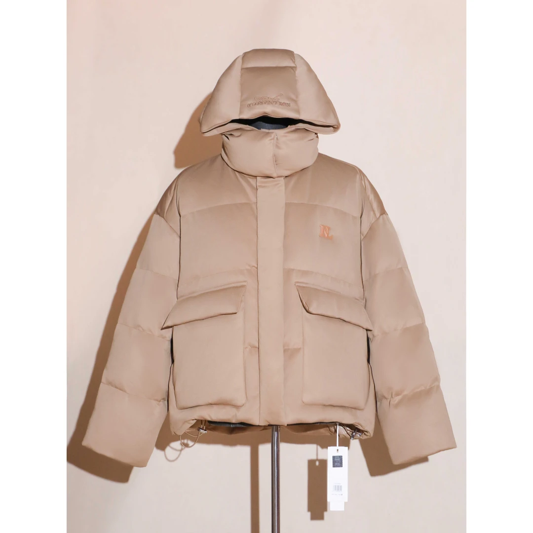立领连帽大口袋鹅绒服DLLFY18004