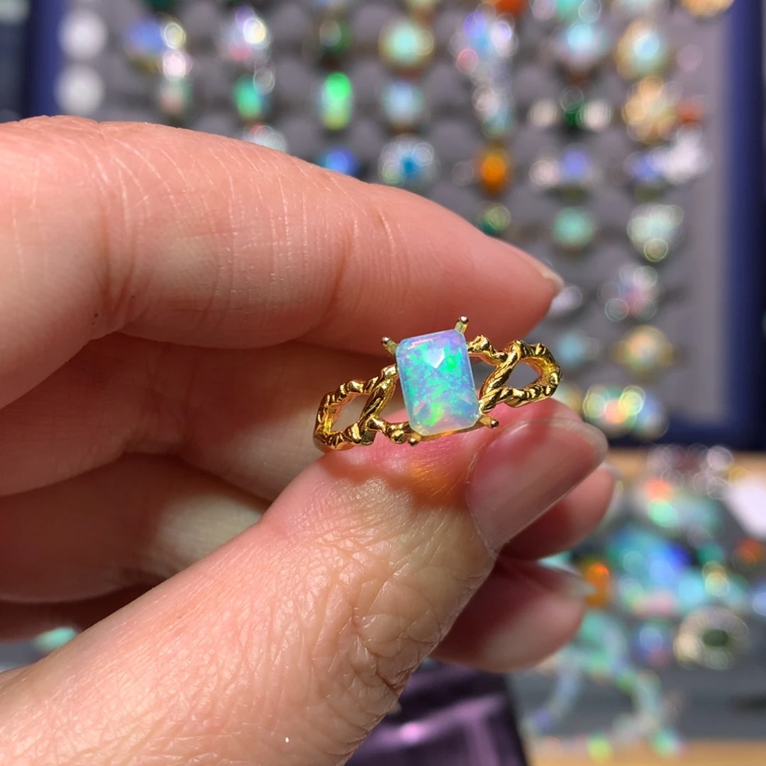 银S925镶嵌欧泊戒指款式