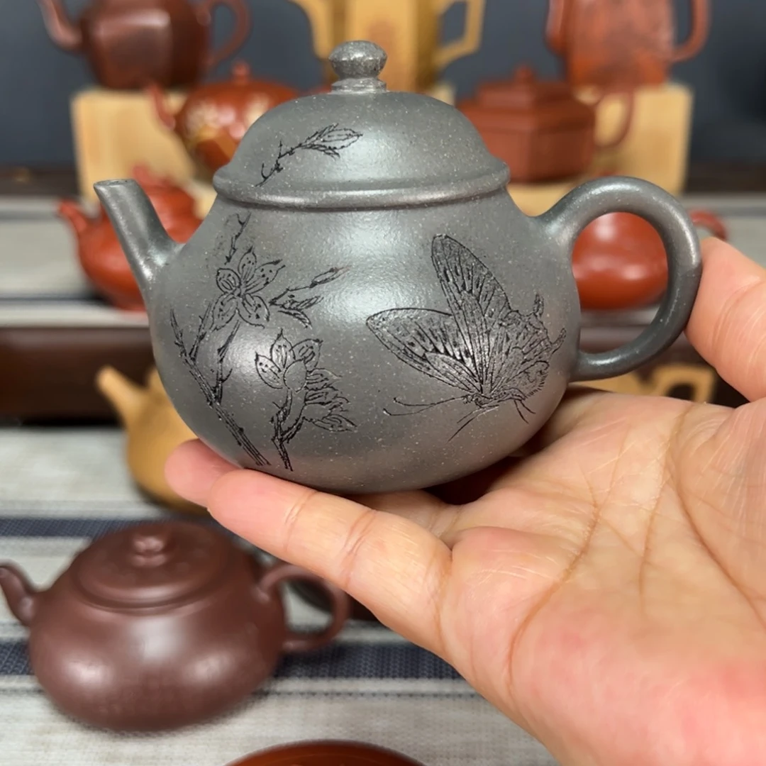 茶壶紫砂天青潘壶