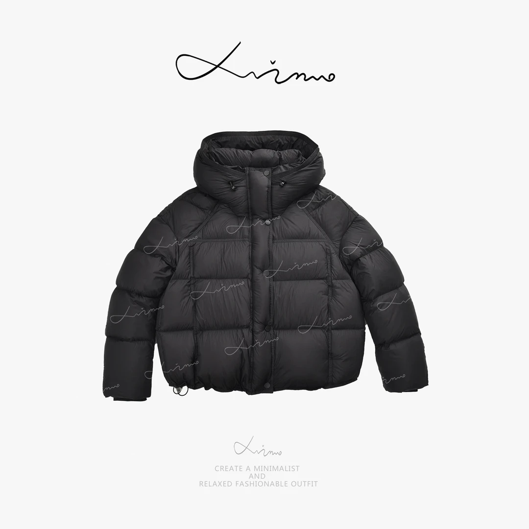 【云感泡芙羽绒】03白鸭绒连帽羽绒服短款宽松鸭绒秋冬加厚外套女