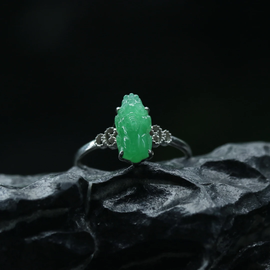 FC9天然缅甸翡翠A货18k戒指/900135/保利厦门拍卖