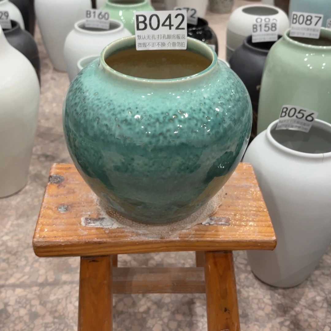 Z***n摆件瑕疵042 景德镇陶瓷花瓶高18口11