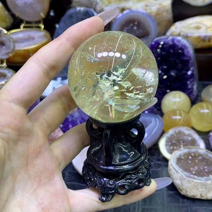 未镶嵌珠宝半成品水晶黄水球