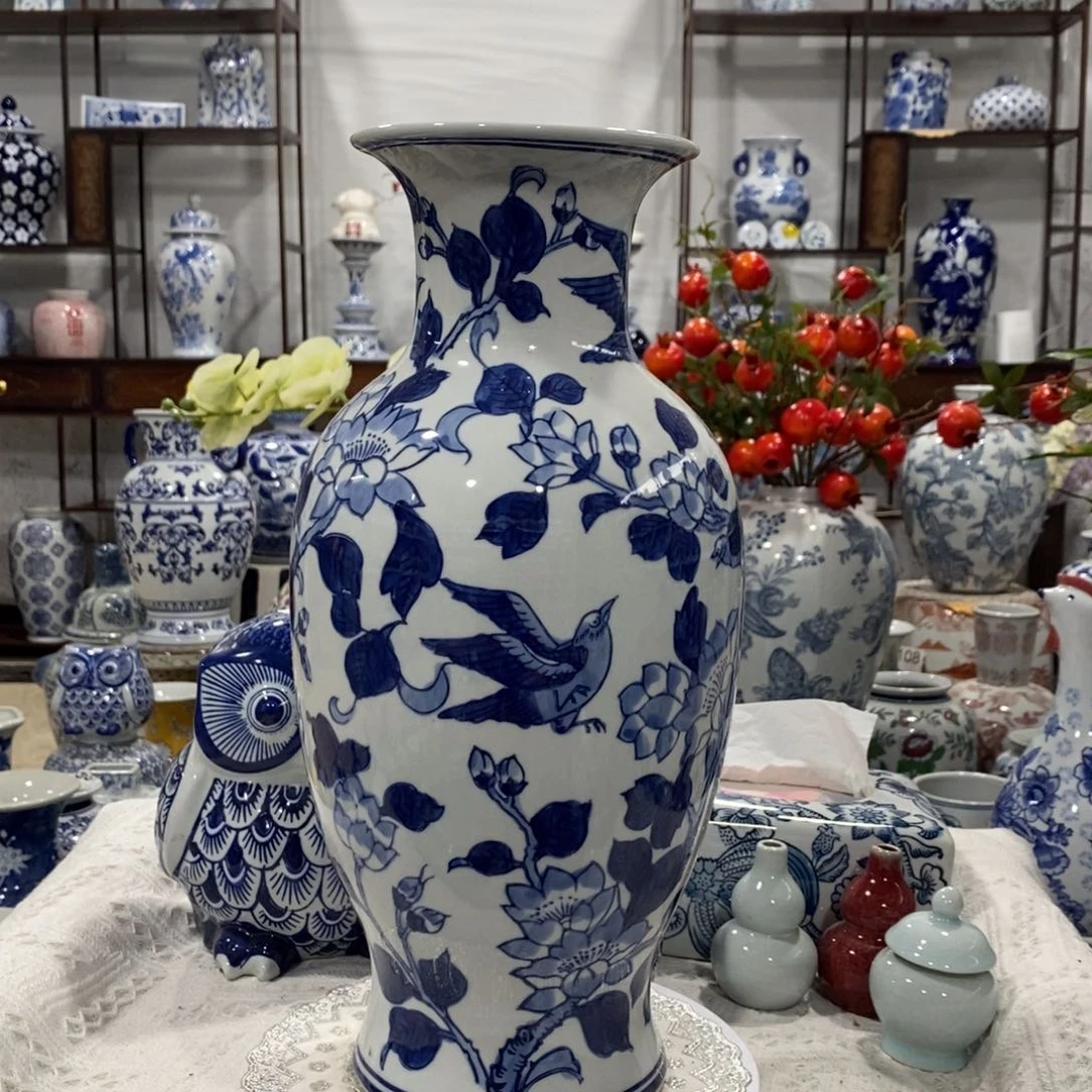 【闪购商品】摆件鱼尾花瓶摆件，高度36