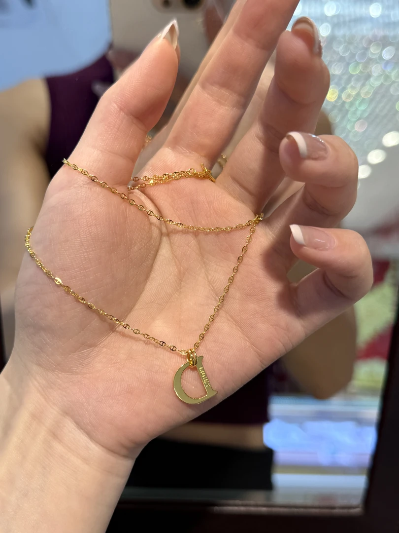 pt950铂金小D套链