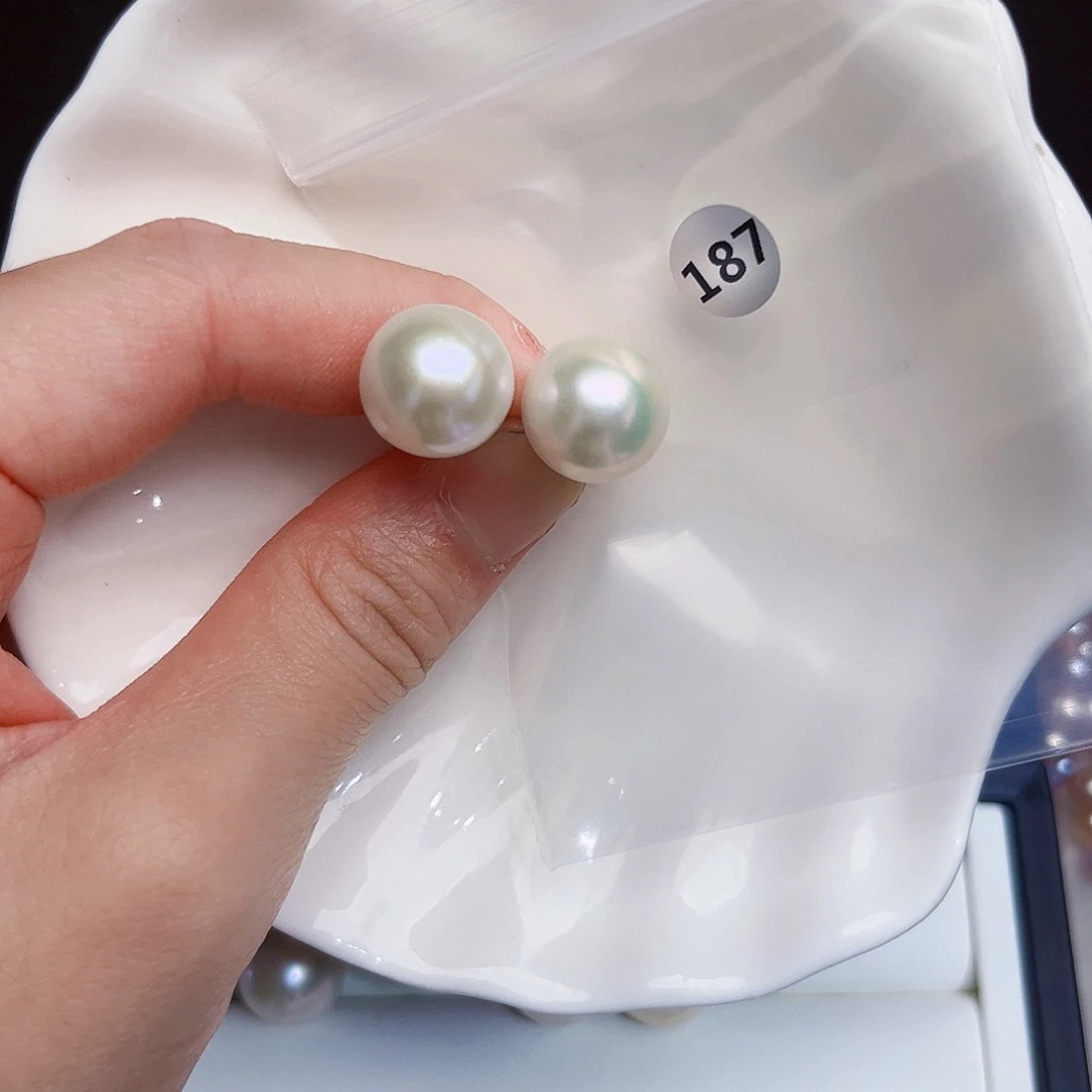 淡水珍珠耳饰银S925镶嵌