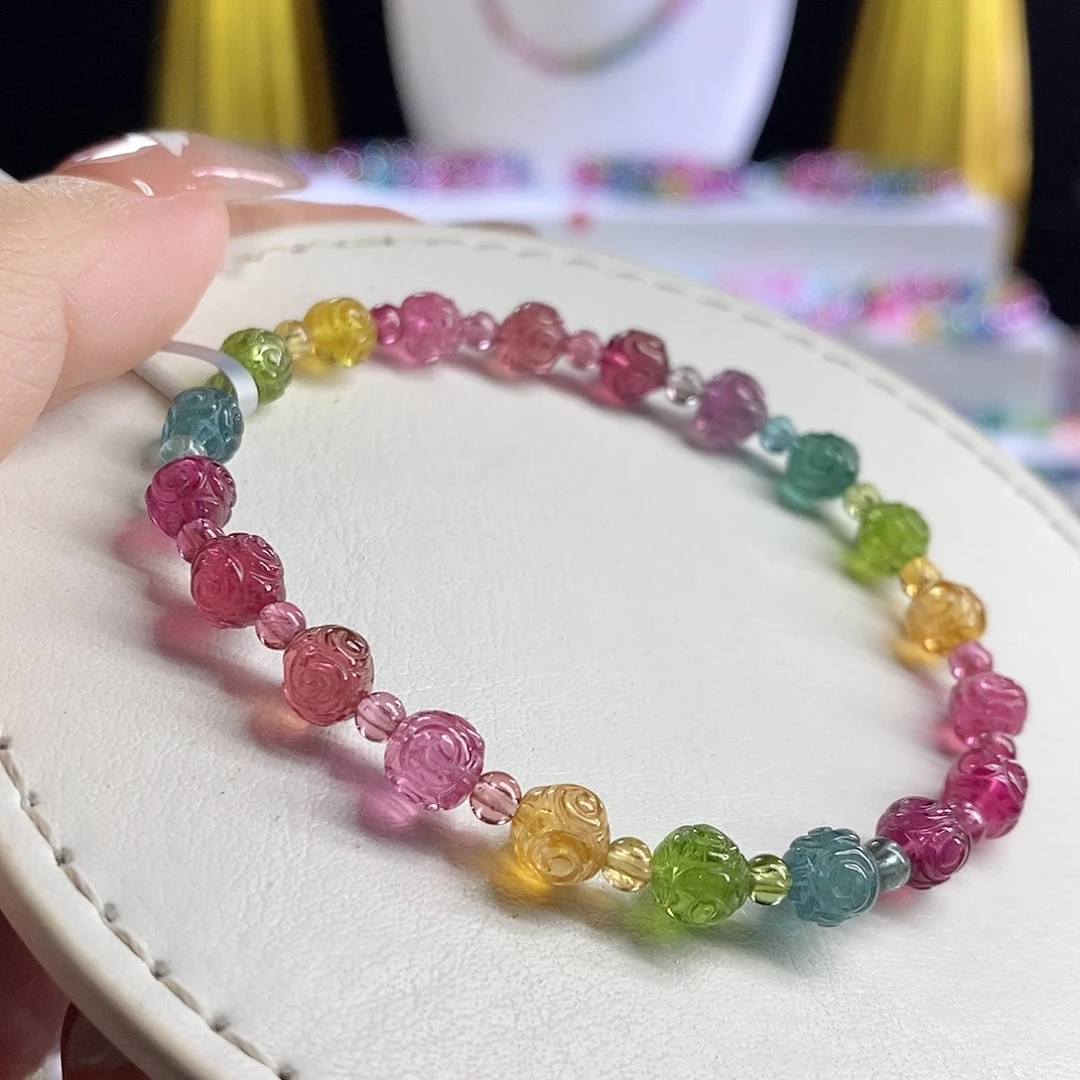 未镶嵌手链碧玺原石