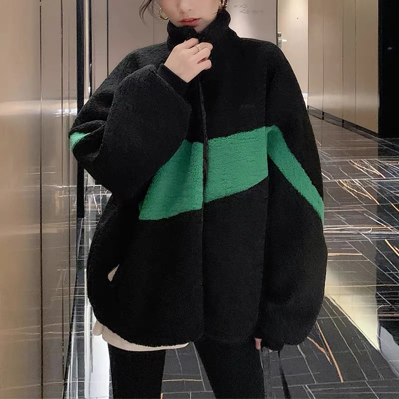 5027默认次品无售后羊羔绒加厚长袖外套